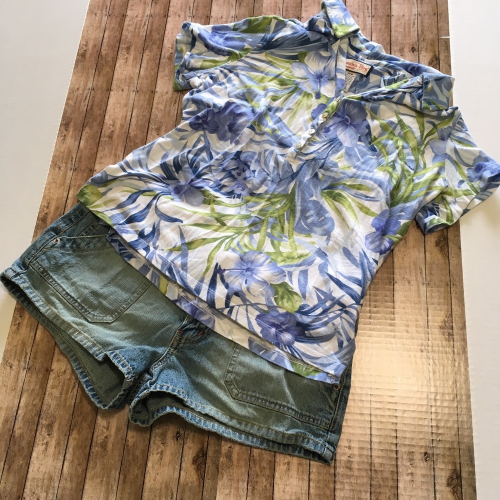 Jamaica Bay short sleeve tropical medium EUC